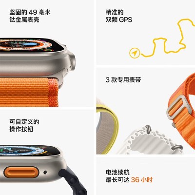 Apple Watch Ultra  49mm 蜂窝 白色海洋表带